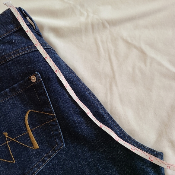 EUC Wet Seal Dark Blue Wash Straight Leg y2k Denim Jeans, Junior's 15 Short - Picture 7 of 12